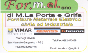 For.m.el., forniture materiale elettrico, La porta, Grifa, rei, distributore rei, grupporei